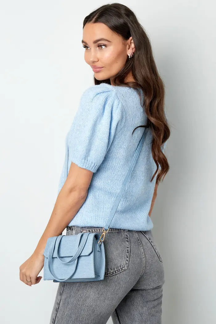 Mini denim bag - light blue