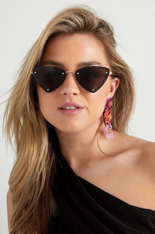 Retro party sunglasses - Zwart-Goud