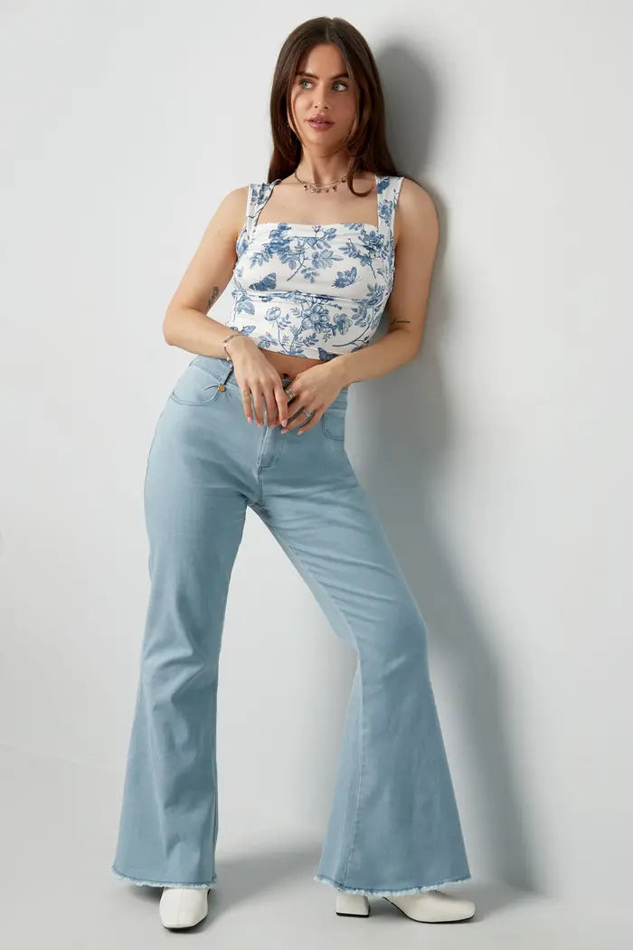 Flared jeans - light blue