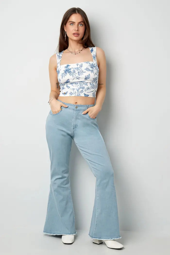 Flared jeans - light blue