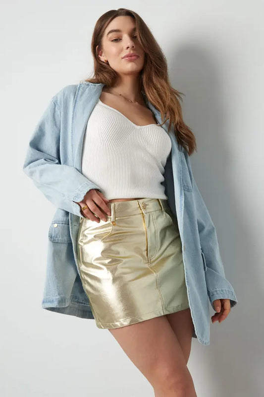 Metallic rok - Goud