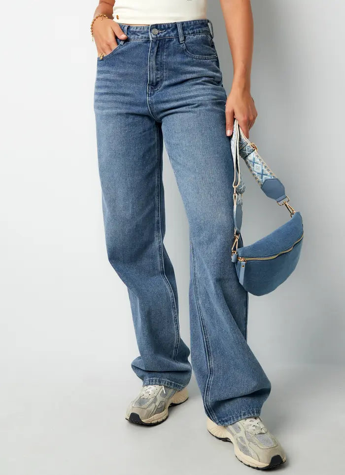 Denim jeans flare affair - blauw