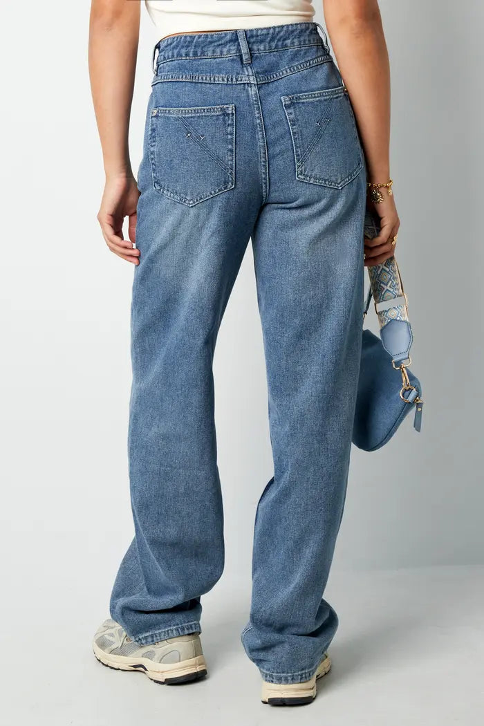 Denim jeans flare affair - blauw