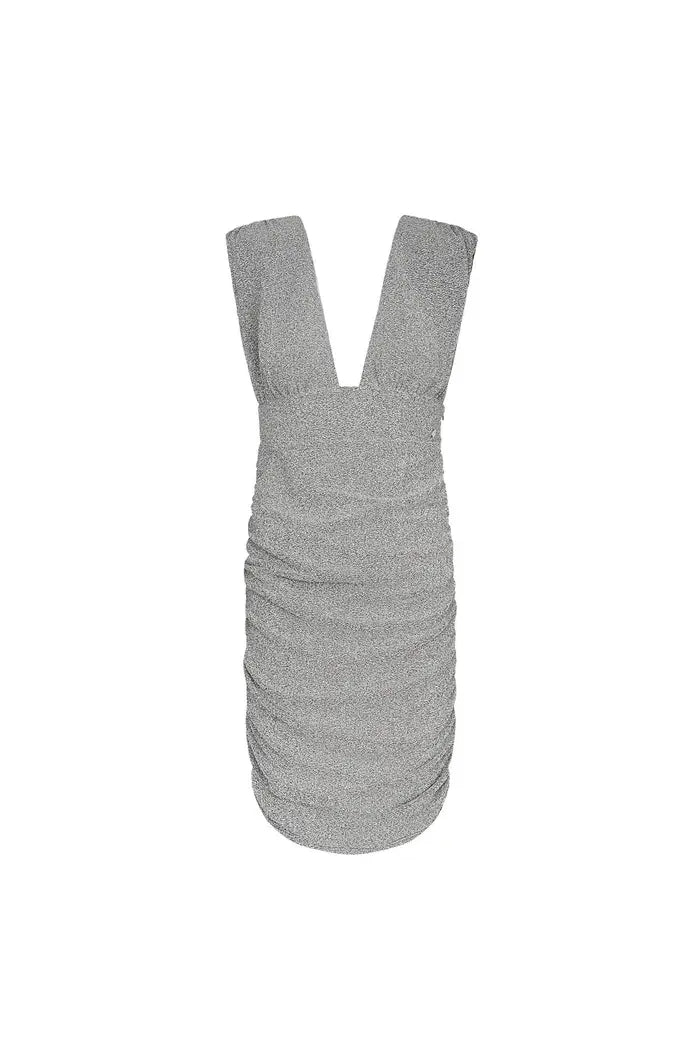 Dress party V-neck Silver