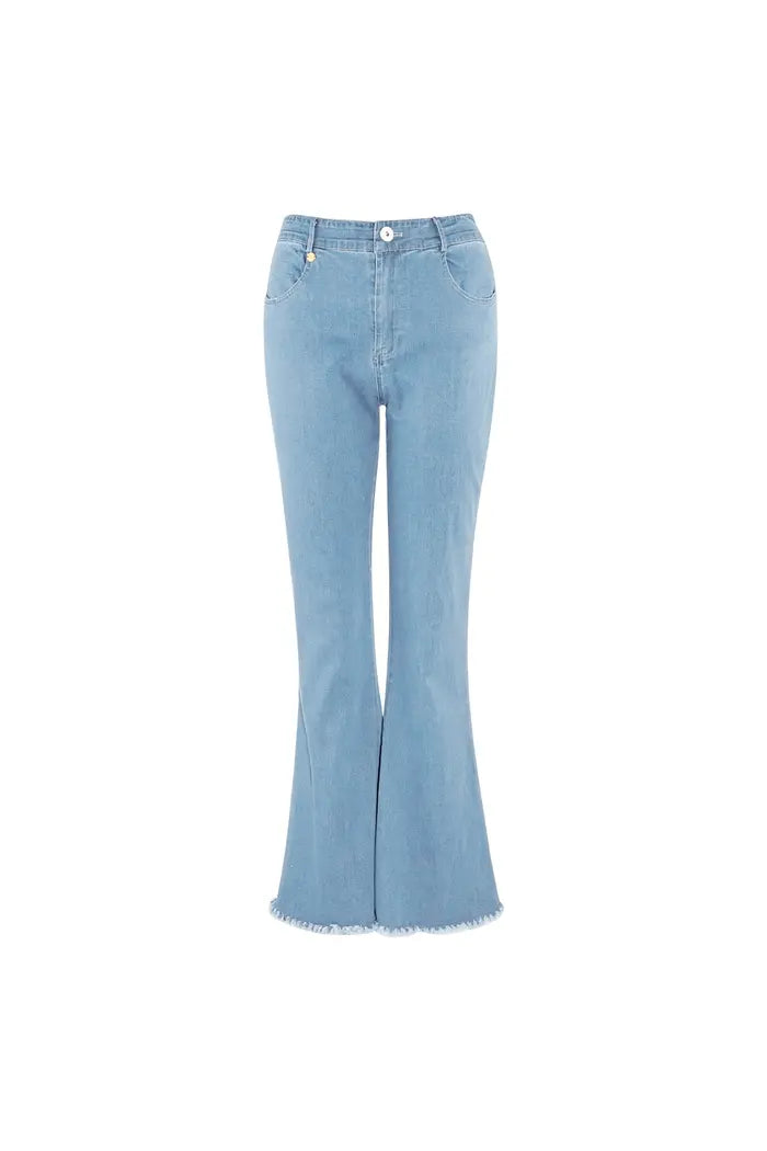 Flared jeans - light blue