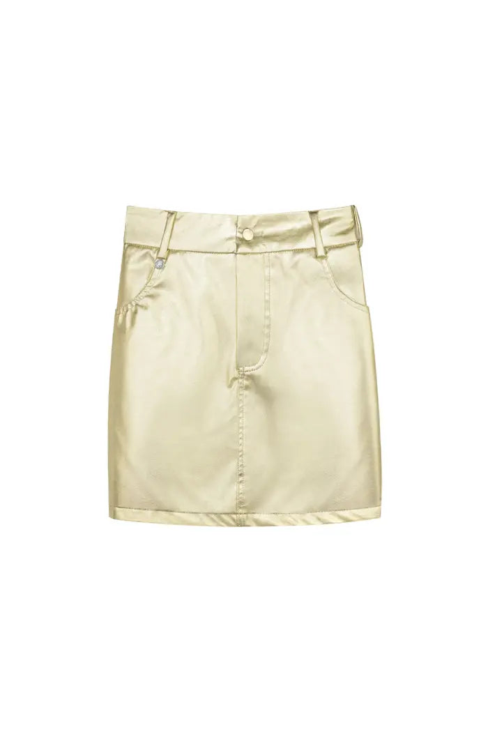 Metallic rok - Goud