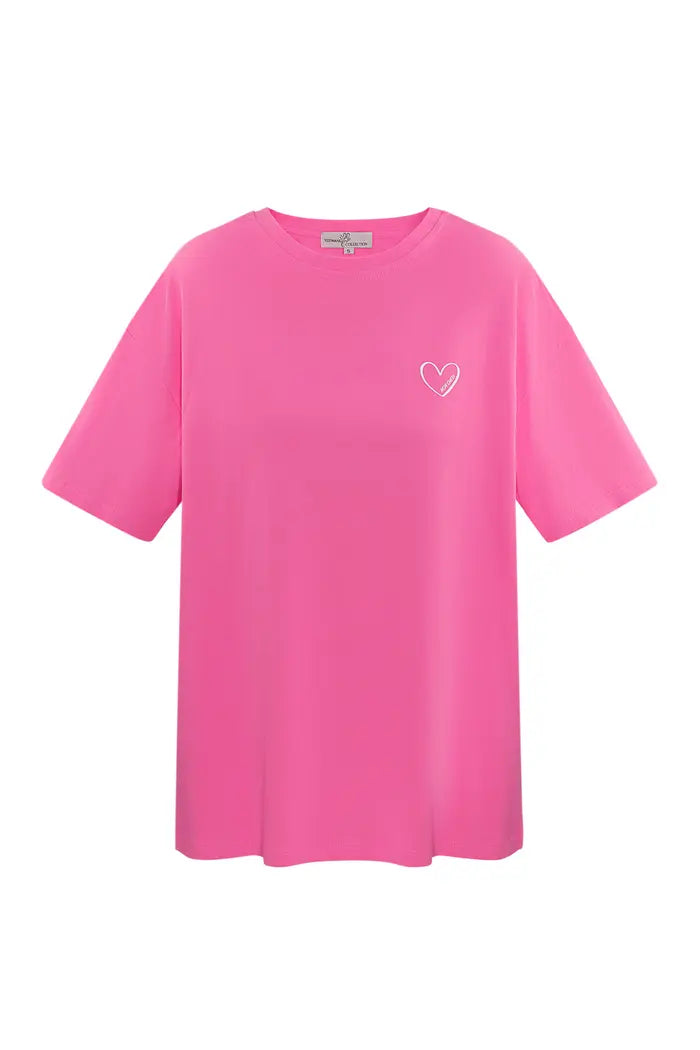 T-shirt mon cheri - Fuchsia